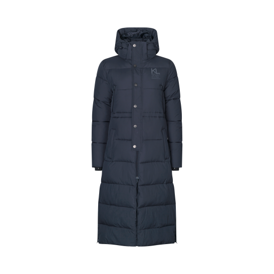 kingsland vea ladies long riding coat navy front