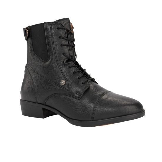 suedwind jodphur boot black soft leather lace zipper